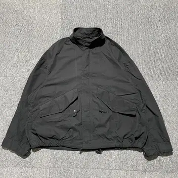 WYM 밀리터 블루종 집업 자켓 드로우 스트링 블랙