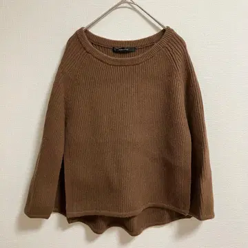 톰블레 뒤 시엘 브라운 리브 니트 판초