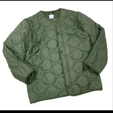 올리브 그린 퀼팅 자켓