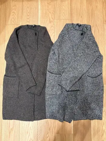 UNIQLO 트위드 니트 코트 2벌 세트