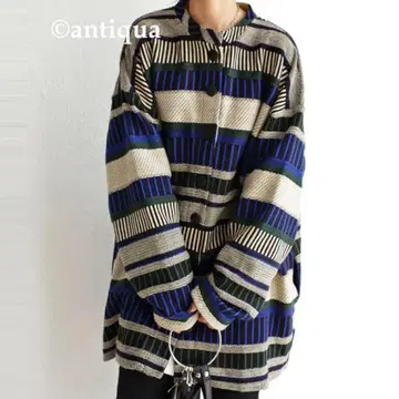 안티카 보더 니트 가디건