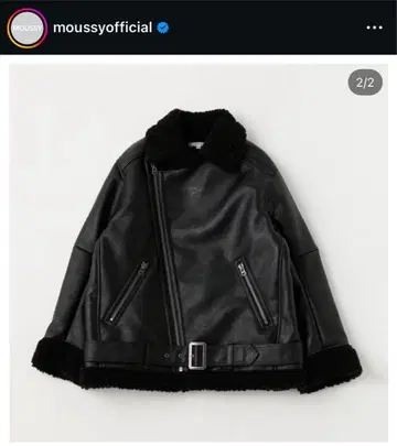 MOUSSY 인조 가죽 오버 사이즈 자켓