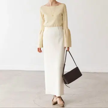 Noble 컴포트 저지 라이크 타이트 스커트 화이트 34