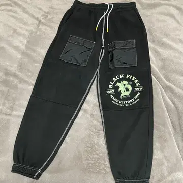[ 레어 ] PUMA x BLACK FIVES 스웨트 팬츠 블랙 농구