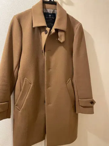 가격 인하 SUPER140's 스텐카라 코트 NANO 카멜 S