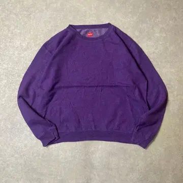 90s~00s 빈티지 헤인즈 맨투맨 솔리드 무지 헤더 퍼플