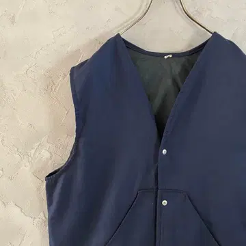 90s 베스트 데미지 풀버튼 단색 심플 무지 네이비 VT1