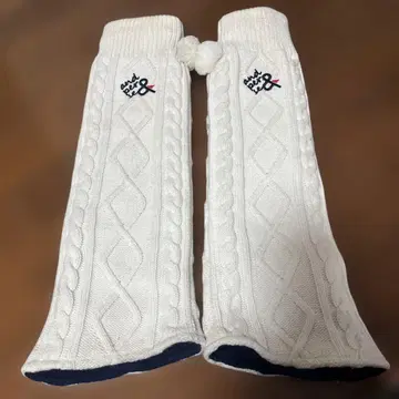 앤퍼시 화이트 케이블 짜임 레그 워머