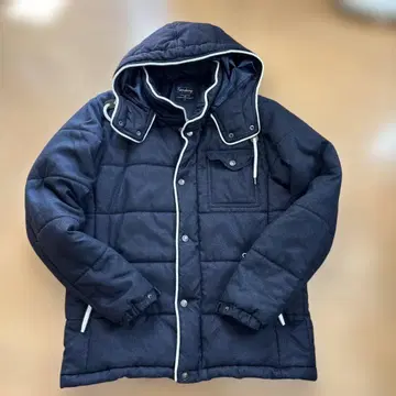 두꺼운 원단 충전솜 블루종 네이비 L 사이즈