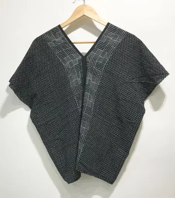 SOU SOU 간토이 치타 목화 문 올 패턴 사각의 검은 옷 단장 단장