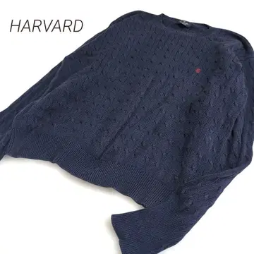 [ HARVARD ] 하버드 케이블 니트 네이비 L 남성용