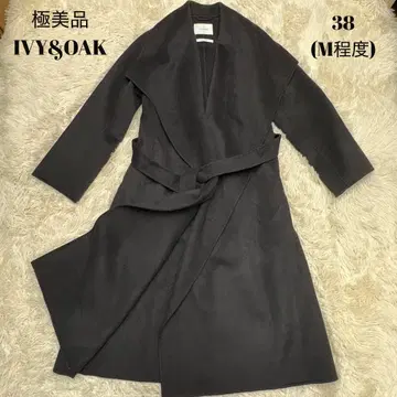 컨디션 최상 IVY&OAK (기장 118cm) 울 가운 코트 블랙 38