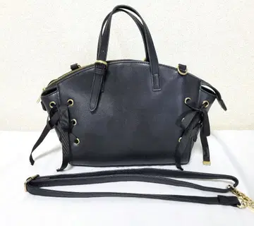 마제스틱 레곤 레이스업 리본 포함 백 블랙 2way