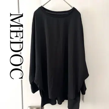 MEDOC 새상품 상의 플레어 돌먼 긴팔 블랙