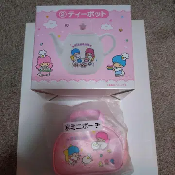 키키라라 제일복권 찻주전자 미니 파우치 2개 세트 미사용품