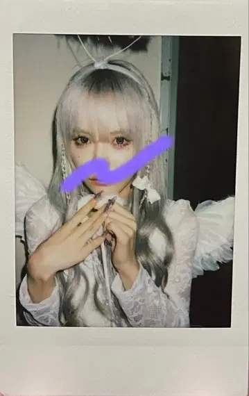 츠키미노 아야 AVAM 천사 의상 란 폴라로이드