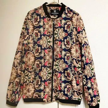 프린트 패턴 페이즐리 MA-1 자켓 블루종