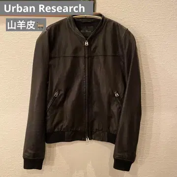 Urban Research 블랙 가죽 자켓
