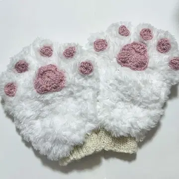 핸드메이드 고양이 손 암워머