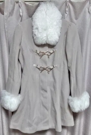 evelyn 리본 롱 코트 핑크