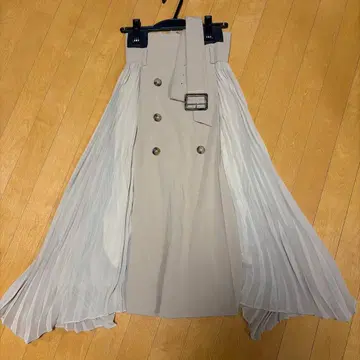 FRAY I.D 플리츠 스커트 베이지