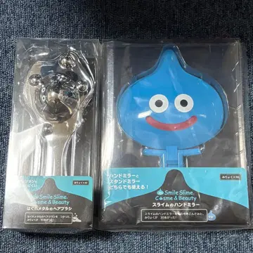 드래곤 퀘스트 떠돌이 메탈 헤어 브러쉬와 슬라임 핸드 미러 세트