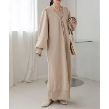 [ 완판템 ] Bab 바브 레이어드 스타일 맨투맨 원피스 m