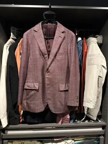 아쿠아 스큐텀 실크 캐시미어 혼방 테일러드 자켓