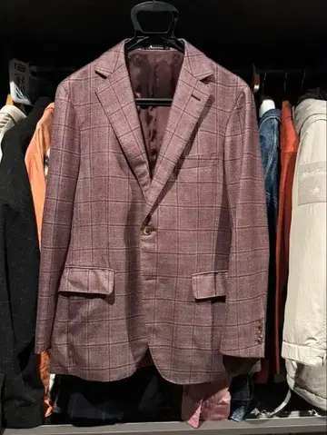 아쿠아 스큐텀 실크 캐시미어 혼방 테일러드 자켓