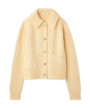 비쥬 버튼 폴로 니트 가디건