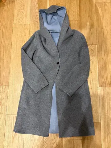 UNIQLO 후드 부착 롱 코트 M