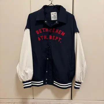 [ 미사용 새상품 ] niko and - 바시티 자켓 네이비/화이트