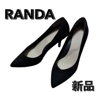 여성용 RANDA 힐 펌프스 스웨이드 블랙 23.5cm