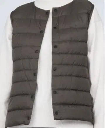 무인양품 경량 다운 노카라 베스트 다크 브라운 ( L )