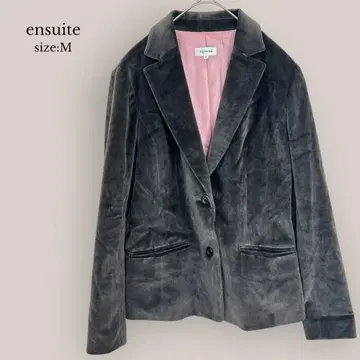 엔스위트 ensuite 테일러드 자켓 벨로아 원단 차콜 M