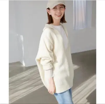 새상품급 SLOBE IENA 파인 울 스키퍼 풀오버