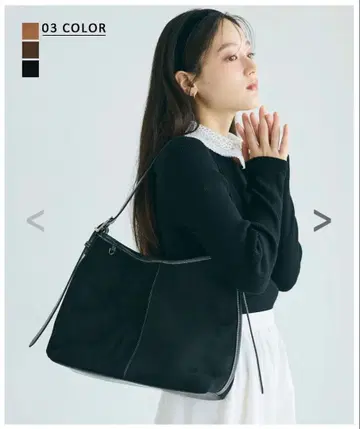 basement online 스퀘어 스웨이드 백 블랙