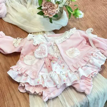 핑크 프릴 옷 갈아입기 의류 40cm용