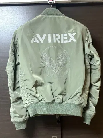 레어 AVIREX MA-1 블루종 L 리플렉터 자켓 카키
