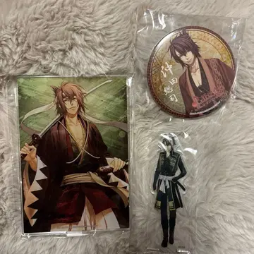 박앵귀 오키타 소지 아크릴 스탠드 캔뱃지 굿즈 3종 세트
