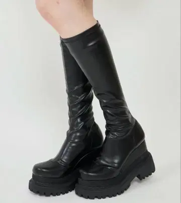 ROYAL PARTY 통굽 볼륨 롱 부츠