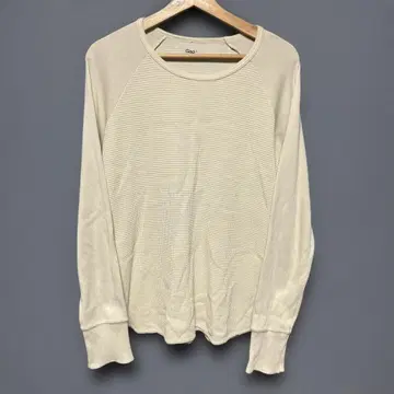 Gap 서멀 와플 리브 배색 래글런 롱t