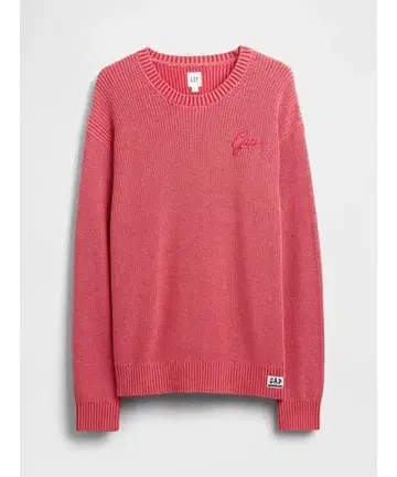 Gap 로고 릴랙스 핏 리브 크루넥 스웨터 L 로즈 미개봉 새상품