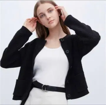 M 니트 숏 자켓 유니클로