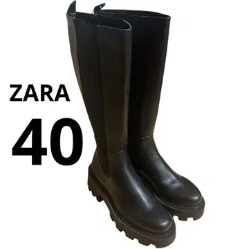 미사용 새상품 ZARA 자라 롱 사이드 고어 통굽 트랙 밑창 40
