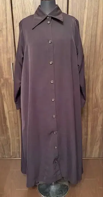 새상품급! 브라운 광택 코트 드레스, 원피스로도!