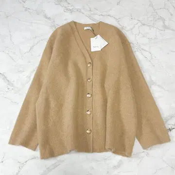택 포함 미사용 A part by CN 라쿤 네이비 V 가디건 베이지
