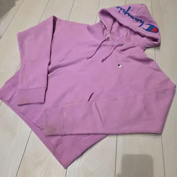 Champion 후드 부착 후드티 핑크