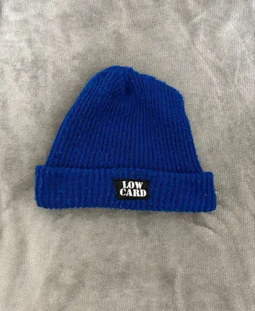 LOW CARD 니트 비니 겨울 스트릿 y2k 아메카지 파랑