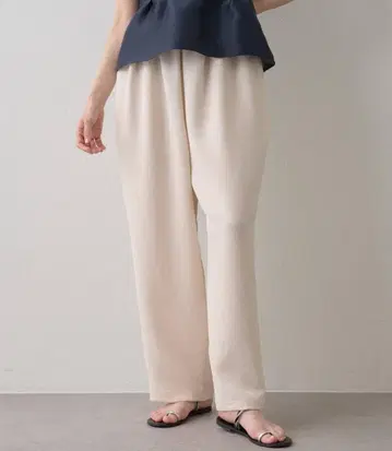25SS Drawing Numbers 턱 개더 와이드 팬츠 베이지